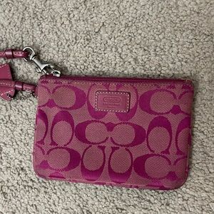 Coach Hot Pink Wristlet